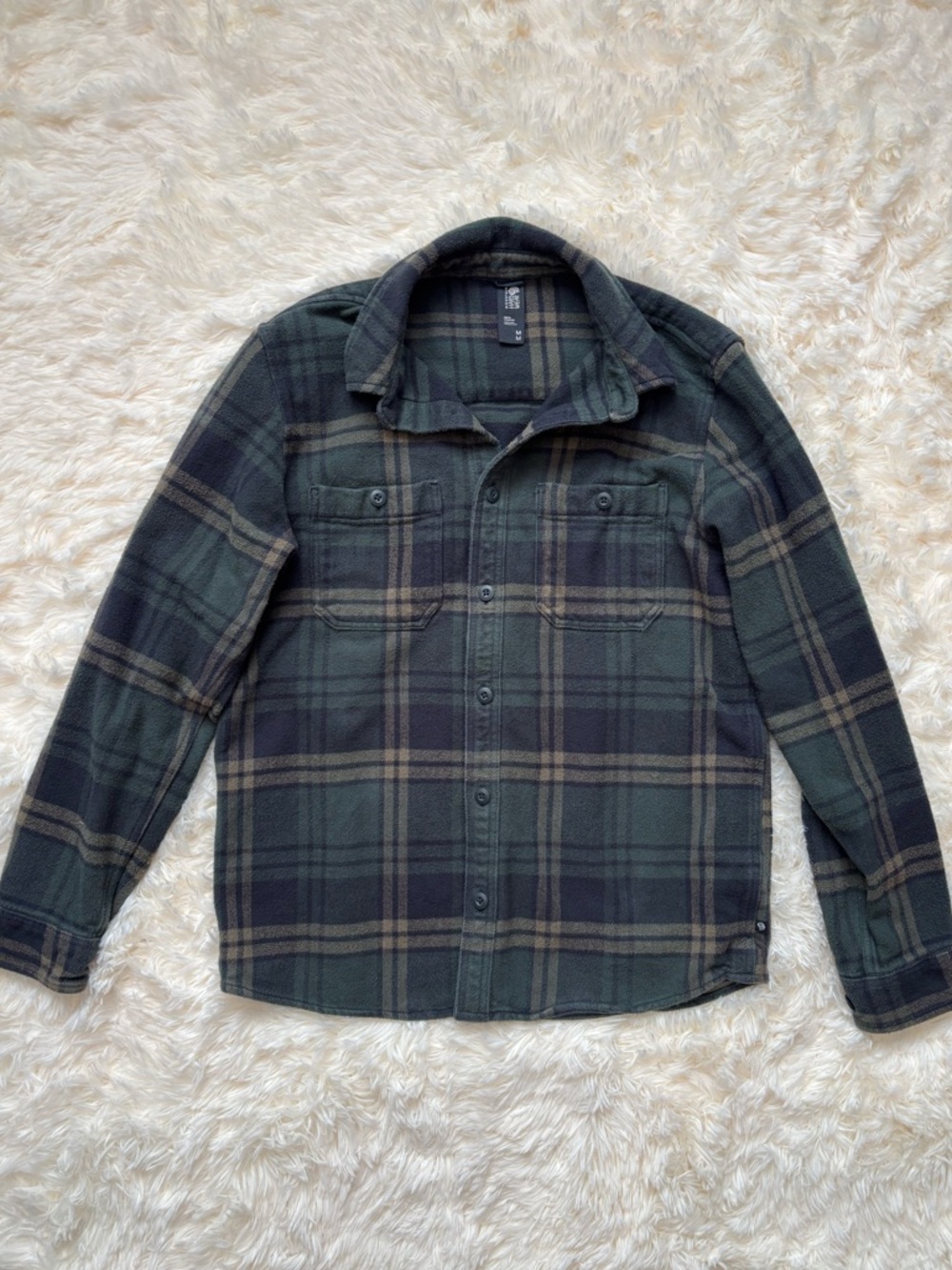 Mountain Hardwear Dark Green Plaid Lightweight Shirt Jacket